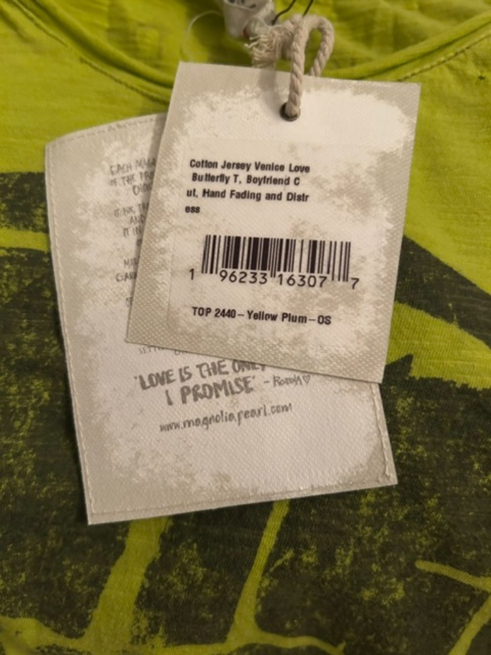 Magnolia Pearl Venice Lover Butterfly Tee - Yellow Plum - Picture 4 of 6